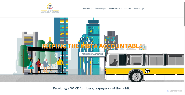 Security scan screenshot of https://mbtaadvisoryboard.org/