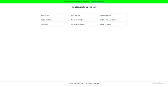 Security scan screenshot of http://scotiabank-catho.ph/