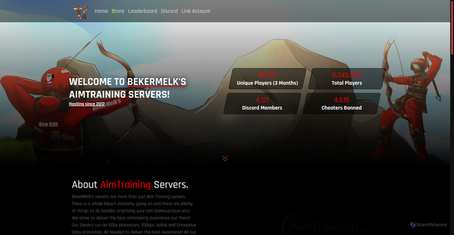 Security scan screenshot of https://aimtraining.net