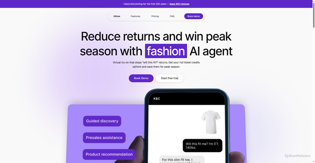Security scan screenshot of https://hillowmy.com/