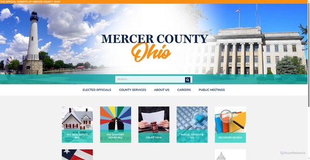 Security scan screenshot of https://www.mercercountyohio.gov/