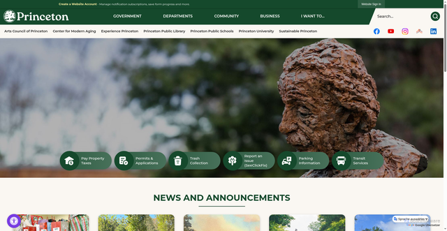 Security scan screenshot of https://princetonnj.gov/