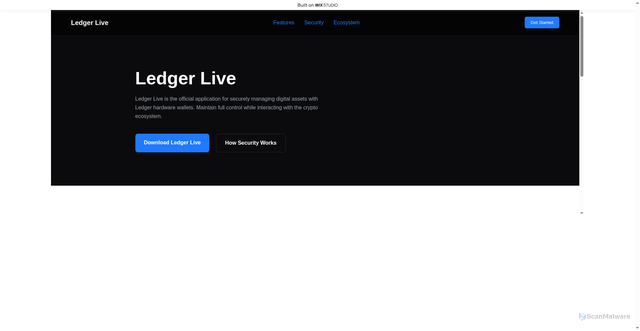 Security scan screenshot of https://live-enledgr.wixstudio.com/us-en