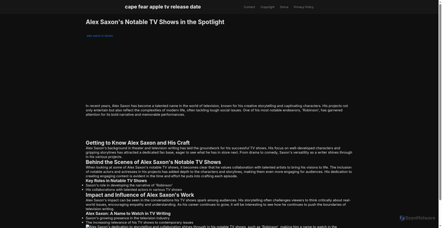 Security scan screenshot of https://ruangstudiolab-dpezqc2b868p.edgeone.app/alex-saxon-tv-shows.html