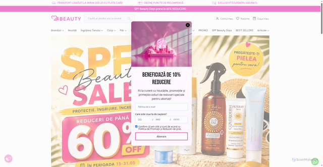Security scan screenshot of https://24beauty.ro