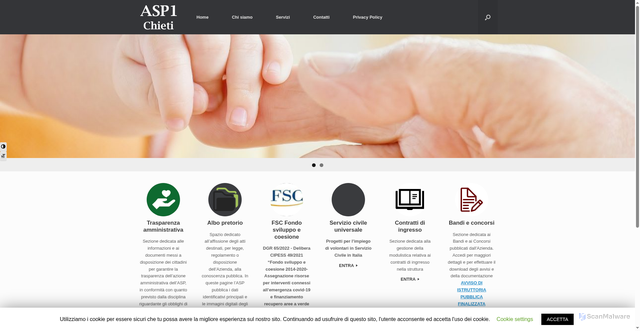 Security scan screenshot of https://www.asp1chieti.it/