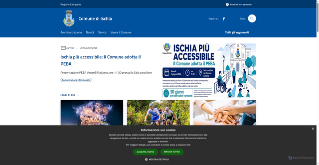 Security scan screenshot of https://www.comune.ischia.na.it