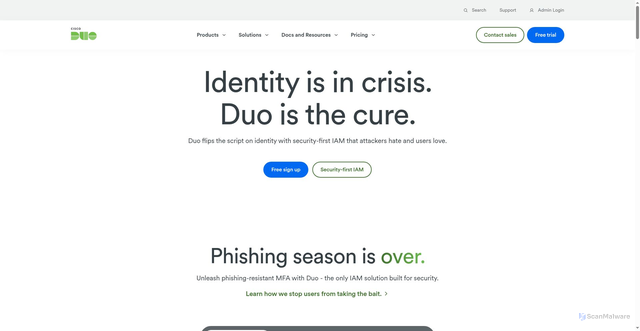 Security scan screenshot of https://api-cd3ecedb.duosecurity.com
