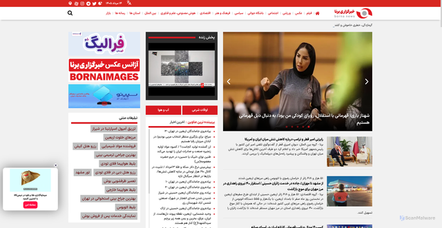 Security scan screenshot of https://borna.news