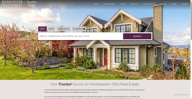 Security scan screenshot of https://www.stoufferrealty.com/