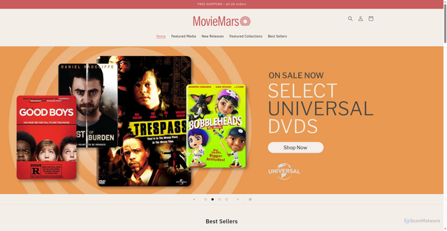 Security scan screenshot of https://moviemars.com