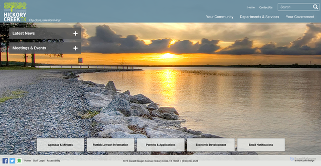 Security scan screenshot of https://www.hickorycreek-tx.gov/