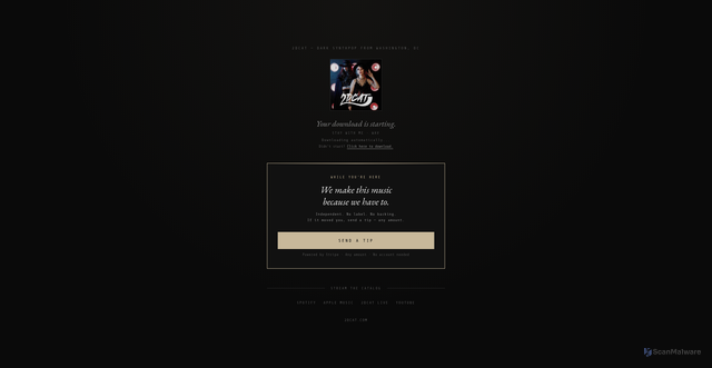 Security scan screenshot of https://stay-2dcat.pages.dev/stay-download