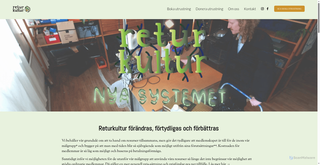Security scan screenshot of https://returkultur.se