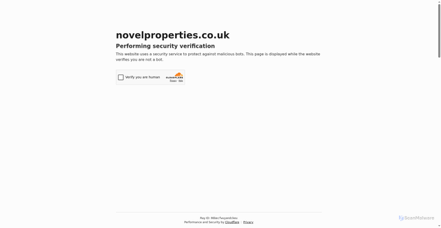 Security scan screenshot of https://novelproperties.co.uk
