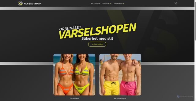 Security scan screenshot of https://varselshopen.se/