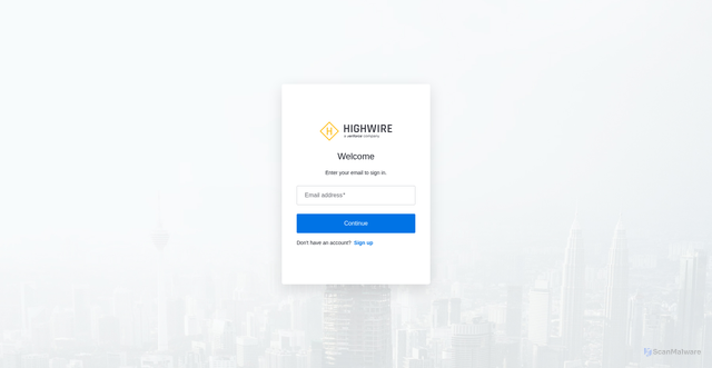 Security scan screenshot of https://app2.highwire.com