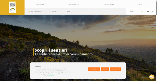 Security scan screenshot of https://www.parconazionaledelvesuvio.it/