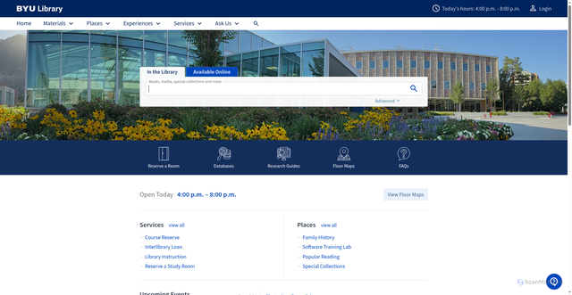 Security scan screenshot of https://lib.byu.edu