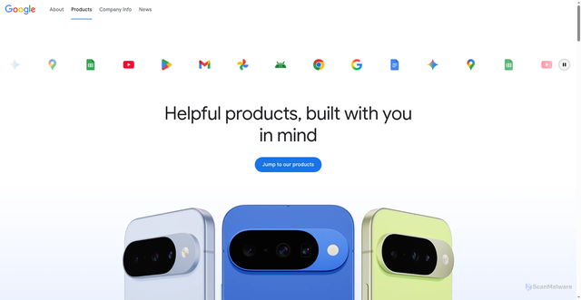 Security scan screenshot of https://m.google.com/