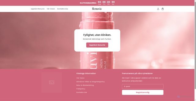 Security scan screenshot of https://renuvia.se