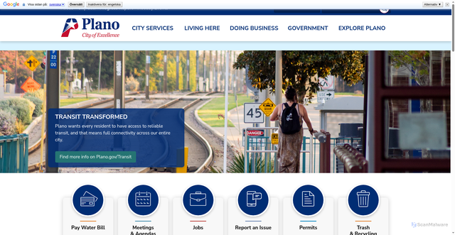 Security scan screenshot of https://www.plano.gov/