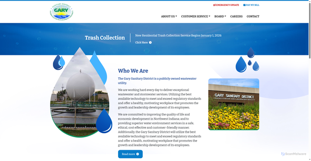 Security scan screenshot of https://garysanitary.gov/