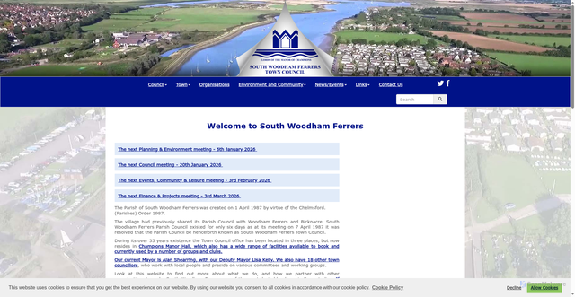 Security scan screenshot of http://www.southwoodhamferrerstc.gov.uk/Council_16666.aspx