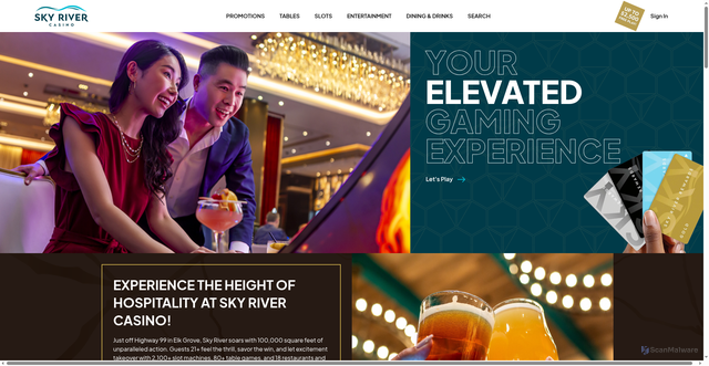 Security scan screenshot of https://www.skyriver.com/