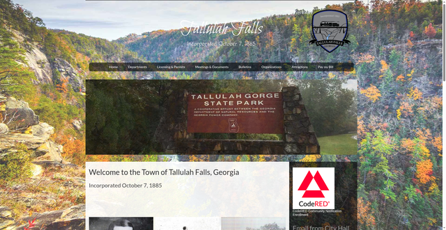 Security scan screenshot of https://www.tallulahfallsga.gov/