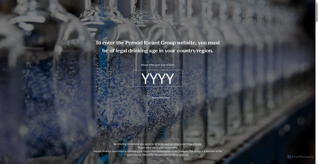 Security scan screenshot of https://pernod-ricard-usa.com