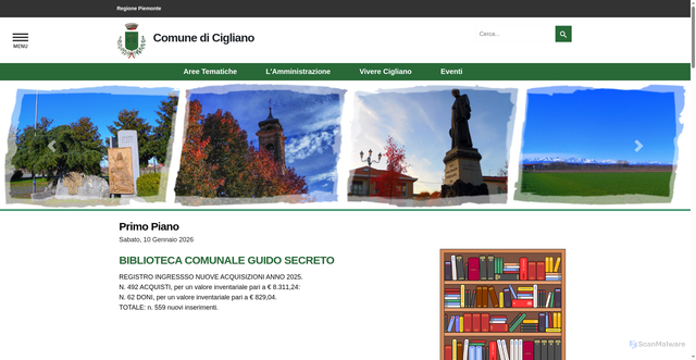 Security scan screenshot of https://www.cigliano.net/