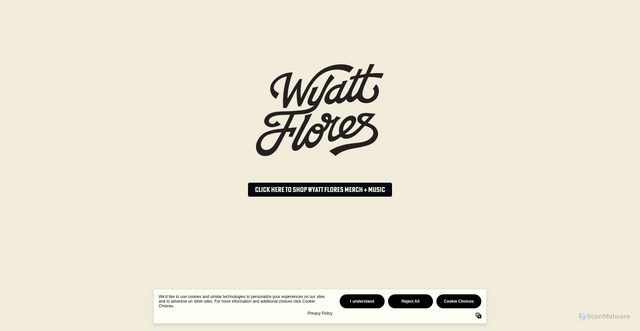 Security scan screenshot of https://shop.wyattfloresmusic.com/