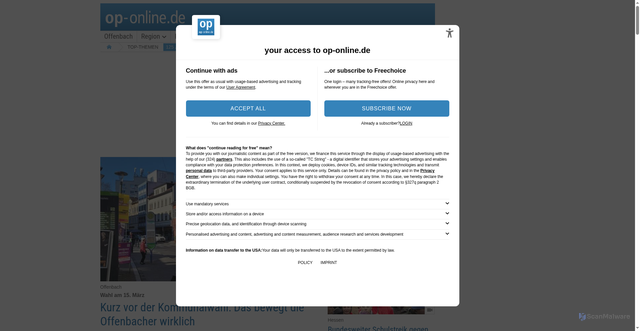 Security scan screenshot of https://www.op-online.de