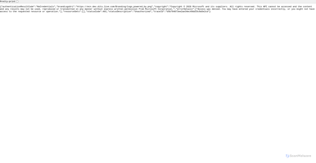 Security scan screenshot of https://ecn.dev.ditu.live.com