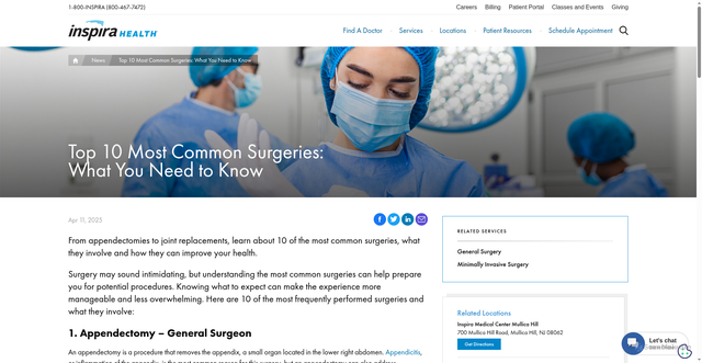 Security scan screenshot of https://www.inspirahealthnetwork.org/news/healthy-living/top-10-most-common-surgeries-what-you-need-know