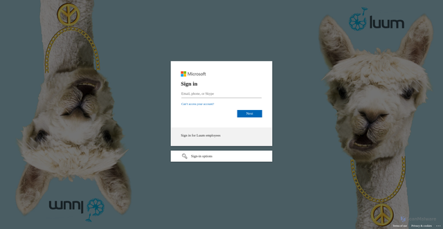 Security scan screenshot of https://luum.visualstudio.com
