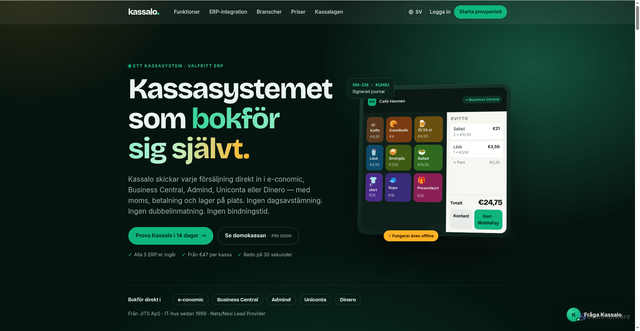 Security scan screenshot of https://kassalo.se