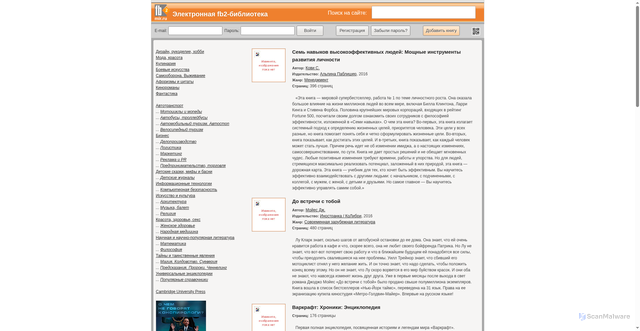Security scan screenshot of https://fb2mir.ru