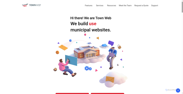 Security scan screenshot of https://townweb.com