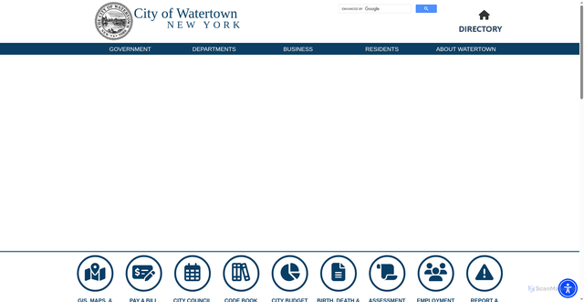 Security scan screenshot of https://www.watertown-ny.gov/