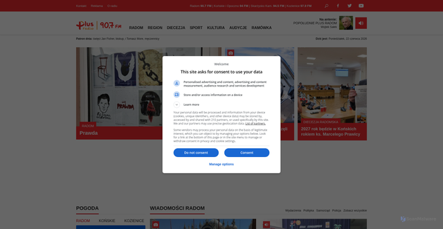 Security scan screenshot of https://radioplus.com.pl