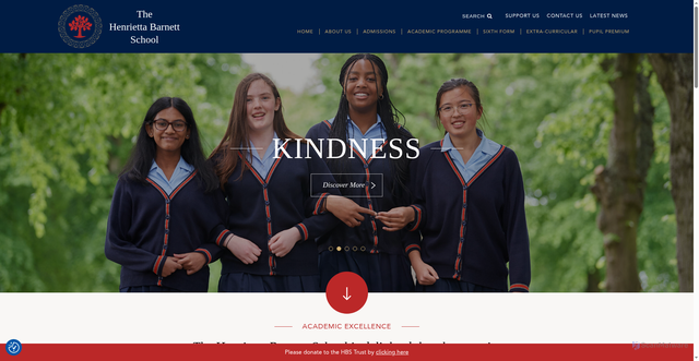 Security scan screenshot of https://www.hbschool.org.uk/