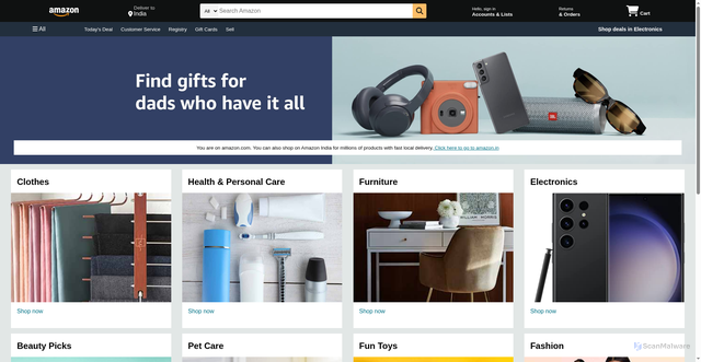 Security scan screenshot of http://amazon-clone-hj1.netlify.app/