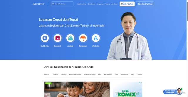 Security scan screenshot of https://alodokter.com