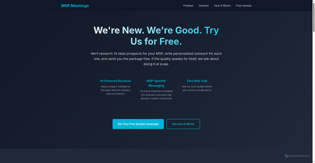 Security scan screenshot of http://mspmeetings.com/