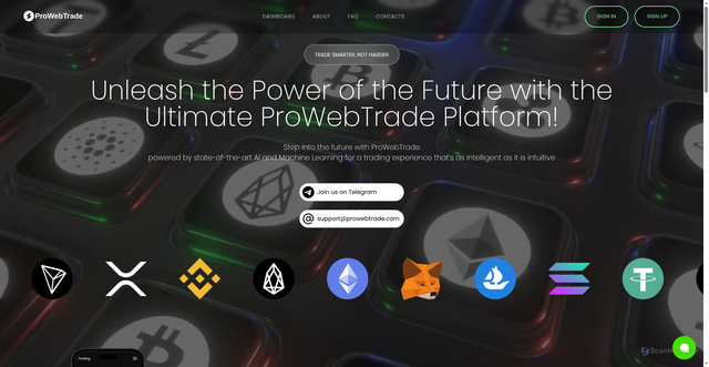 Security scan screenshot of https://prowebtrade.com/