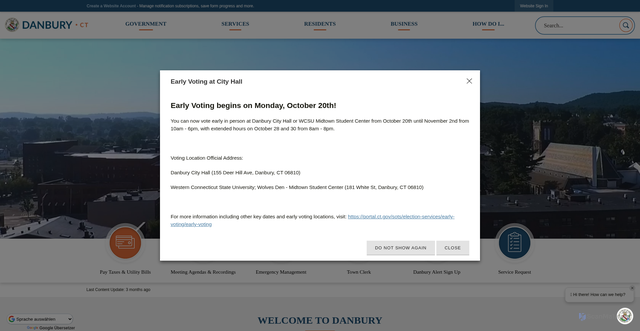 Security scan screenshot of https://danbury-ct.gov/