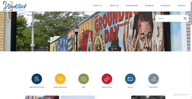 Security scan screenshot of https://woodstockil.gov/