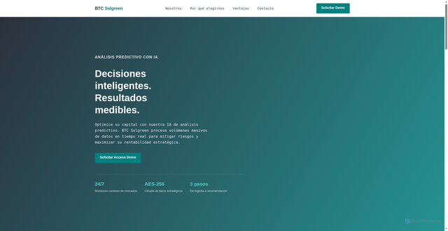 Security scan screenshot of https://www.btcsolgreen.net/